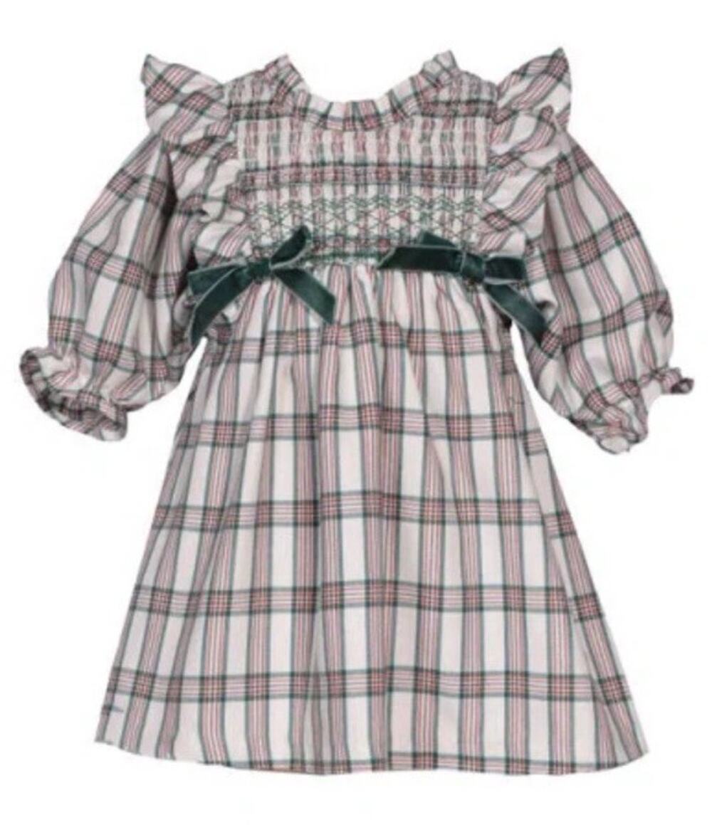 Iris & Ivy Baby Girls Plaid Smocked Dress & Bloomer Set 24 Months NWT